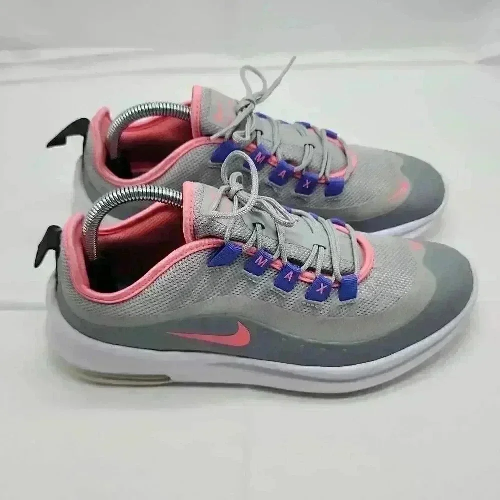 Nike Air Kids Max Axis GS Sneakers Shoes Light Smoke Grey Sunset Pulse Size 7Y